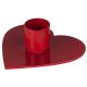 IB Laursen Kerzenhalter HERZ Rot aus Metall 8 cm für 1 Stabkerze IB Laursen Kerzenständer Nr 90160 33