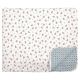 Greengate Quilt JALIA Weiß mit kleinen Blumen 140x220 Baumwolle Rückseite KELSEY Design mit grafischem Muster Greengate Decke Nr QUIBEDN140JAL0102
