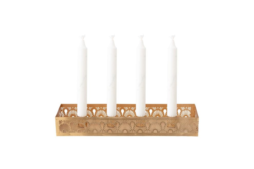 Bloomingville Kerzenhalter RONI Gold Kerzen 4 cm 35 für Tablett