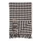 House Nordic Decke SIDE Schwarz Beige 180x130 cm Baumwolle Polyester Gemisch mit Fransen HN Plaid Nr 3960915