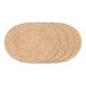 House Nordic Tischset BOMBAY Jute Oval 45x35 cm 4 Stück Platzset Nr 3984003