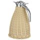 IB Laursen Thermoskanne Natur Polyrattangeflecht Silberne Kanne aus Edelstahl Poly Rattan Geflecht naturfarbig 1500 ml Produkt Nr 1619-30