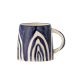 Bloomingville Espresso Tasse SHAMA Blau Weiß Keramik Becher handbemalt Bloomingville Geschirr Nr 82061091