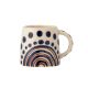 Bloomingville Espresso Tasse SHAMA Blaues Kreis und Punkte Design handbemalt Keramik Becher Bloomingville Geschirr Nr 82061093