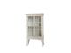 Chic Antique Schrank Antik Creme Weiß 2 Glastüren mit Gitter 65x119 cm Vitrinenschrank Shabby Chic CA Nr 40251-19