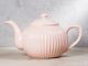 Greengate Teekanne ALICE Rosa Kanne Everyday Keramik Geschirr Pale Pink 1 Liter Rillenmuster Hygge fuer jeden Tag