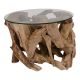 House Nordic Beistelltisch GRAND CANYON Rund 60 cm Teak Holz Rustikal Ablagetisch Nr. 2101050