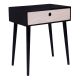 House Nordic Nachtschrank PARMA Schwarz 1 Schublade Nachttisch Beistelltisch Tisch HN Nr 3704940051