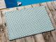 Pad Fussmatte Outdoor Teppich POOL Opal Türkis Weiss 52x72 cm zweifarbig am Schwimmbecken oder auf der Terrasse als Fussmatte UV und Wetterbeständig Web-Look für draussen und drinnen